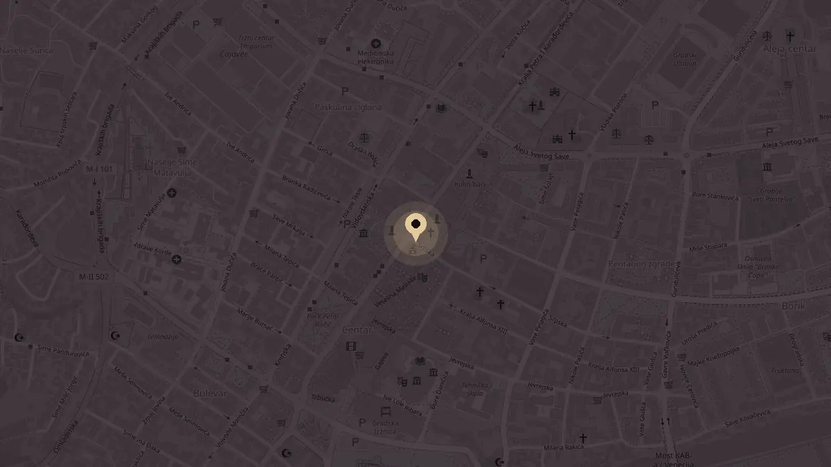Mapa sa lokacijom Balans studija u Banjoj Luci